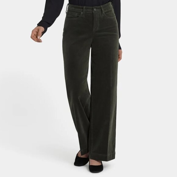 NYDJ Teresa Wide Leg Pants, Color: Vine Leaf, Size: 4 - Picture 1 of 10